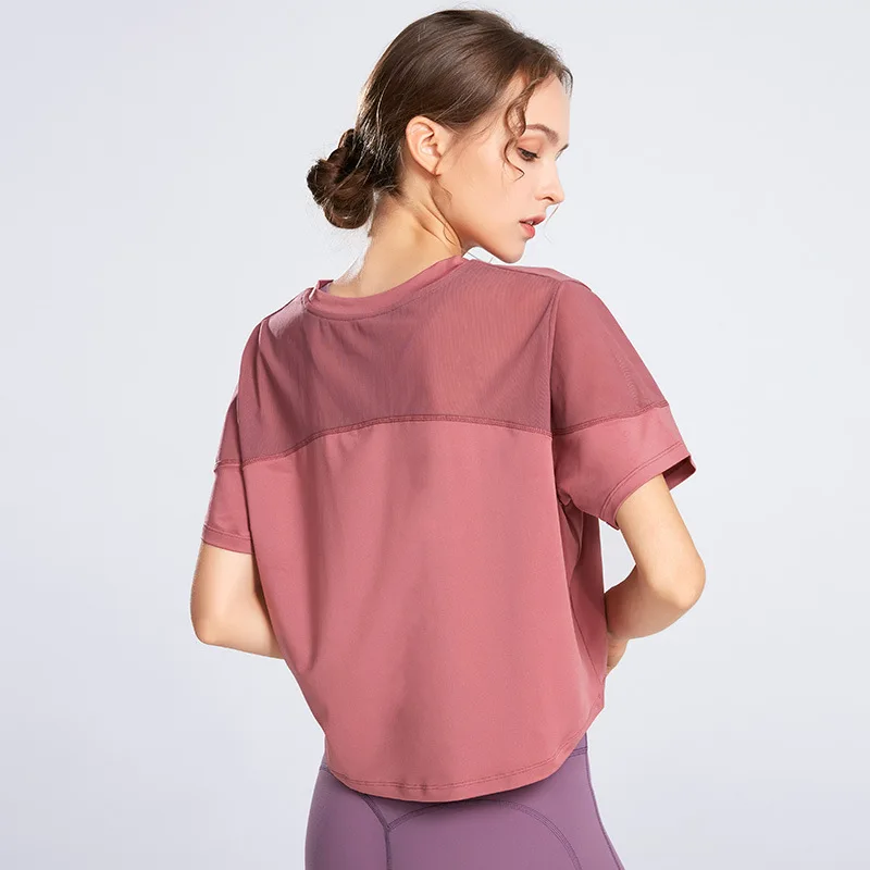 Wholesale Mesh Loose Sport Tops Workout Running Quick Dry Yoga Fitness Shirts Women, Customized colors
Wholesale Mesh Loose Sport Tops Workout Running Quick Dry Yoga Fitness Shirts Women, Customized colors