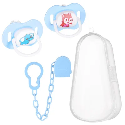2020 New Chain And Pacifier 3-piece set boxed Set Cartoon Kids nipple-shaped pacifier Baby flat-shaped pacifier
2020 New Chain And Pacifier 3-piece set boxed Set Cartoon Kids nipple-shaped pacifier Baby flat-shaped pacifier