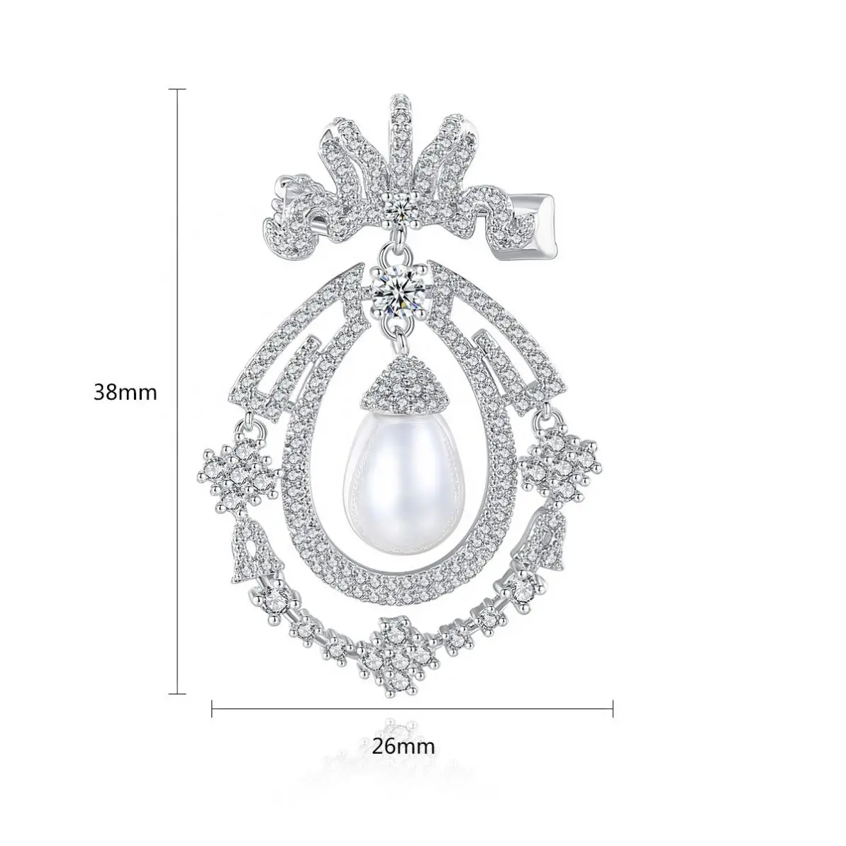 Zircon Pearl Women's Brooch Hollowed Oval Lace Brooch Fashionable Temperament Chest For Party, Platinum
Zircon Pearl Women's Brooch Hollowed Oval Lace Brooch Fashionable Temperament Chest For Party, Platinum