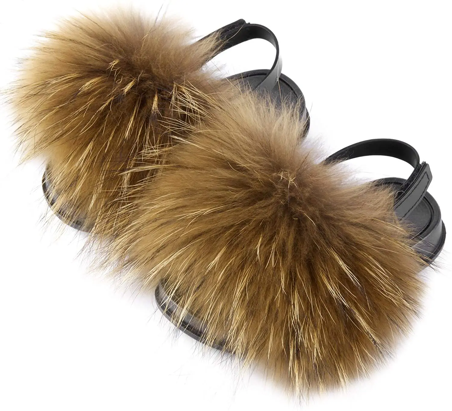 Toddler Fur Slides with Back Strap Kid's Furry Slippers Girl's Fluffy Fur Sandals Children's Flat Soles Outdoor Open Toe Furry, Black
Toddler Fur Slides with Back Strap Kid's Furry Slippers Girl's Fluffy Fur Sandals Children's Flat Soles Outdoor Open Toe Furry, Black