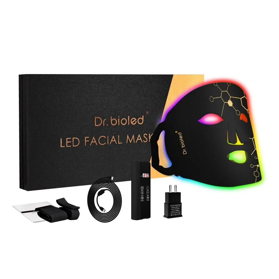 Silicon 7 Colors Light LED Facial Mask Beauty Photon Therapy mask home use flexible led facial silicone mask