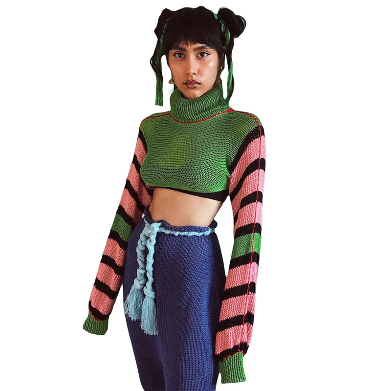 2021 Autumn Winter Fashion Design Contrast Color Sweater High Neck Long Sleeve Slim Sweater for Women, Customized color
2021 Autumn Winter Fashion Design Contrast Color Sweater High Neck Long Sleeve Slim Sweater for Women, Customized color