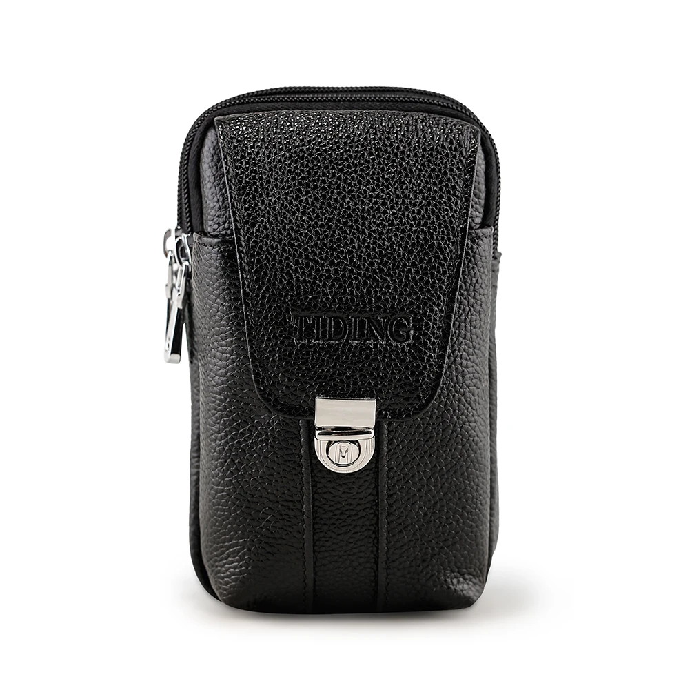 TIDING Dorp Shipping Fashion Soft Mini Black Real Leather Carabiner Cell Phone Waist Belt Bag Male, Customized color
TIDING Dorp Shipping Fashion Soft Mini Black Real Leather Carabiner Cell Phone Waist Belt Bag Male, Customized color