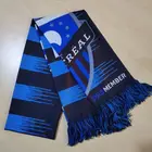 Custom logo double sided polyester knitted national day scarf