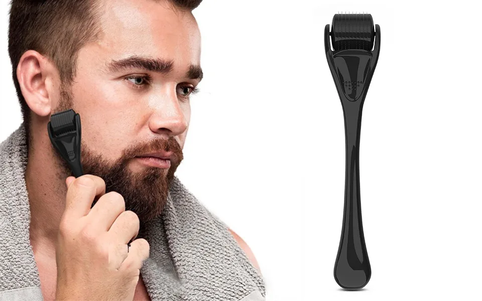 Custom logo 540 microneedle dermaroller 0.5mm OEM Titanium Derma Roller for hair beard regrowth