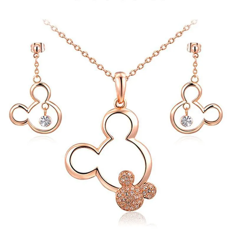 Jewelry Sets Mickey Pendant Necklace Drop Earrings Austrian Crystal Wedding Set For Women Girls Gift, Picture
Jewelry Sets Mickey Pendant Necklace Drop Earrings Austrian Crystal Wedding Set For Women Girls Gift, Picture