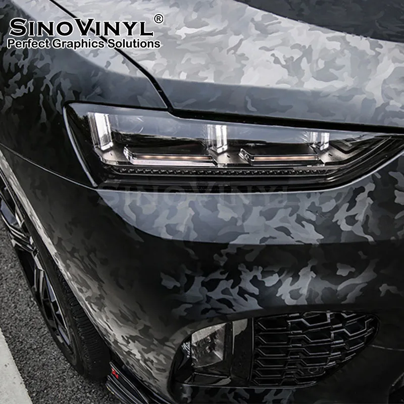 SINOVINYL Wholesale Factory Vinyl Wraps Car Body Sticker Carbon Fiber 3D Pattern Camouflage Camo Ghost Black Car Wrap Vinyl Film 
SINOVINYL Wholesale Factory Vinyl Wraps Car Body Sticker Carbon Fiber 3D Pattern Camouflage Camo Ghost Black Car Wrap Vinyl Film