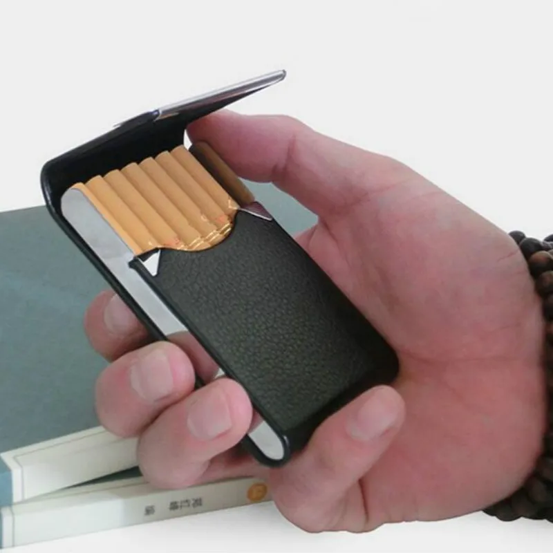 Aluminum Cigar Cigarette Case Tobacco Holder Pocket Box Storage Container Stainless Steel PU Card Smoking Case Accessories, As photo
Aluminum Cigar Cigarette Case Tobacco Holder Pocket Box Storage Container Stainless Steel PU Card Smoking Case Accessories, As photo