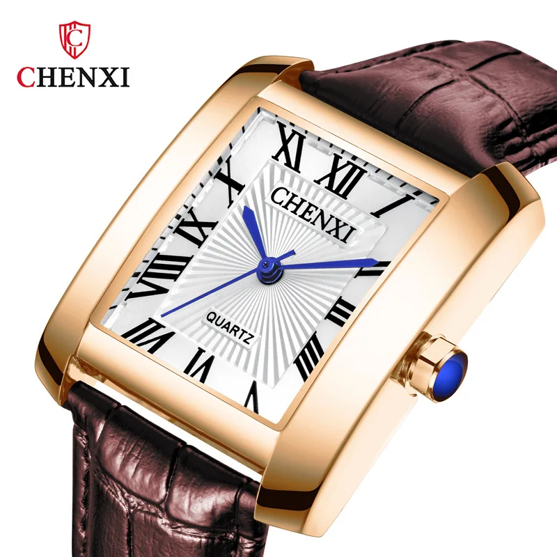 Chenxi Unisex Minimalist Original Quartz Watch Leather Strap Square Women Men Couple Watches
Chenxi Unisex Minimalist Original Quartz Watch Leather Strap Square Women Men Couple Watches