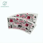 Color Paper Fan Customized Color 4 Color Custom Printed PE Coated Paper Cup Fan