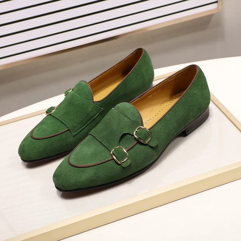 Slip-on Monk Strap Genuine Leather Shoes Casual Business Dress shoes Beautiful Design For Career Party, Black,brown,green
Slip-on Monk Strap Genuine Leather Shoes Casual Business Dress shoes Beautiful Design For Career Party, Black,brown,green