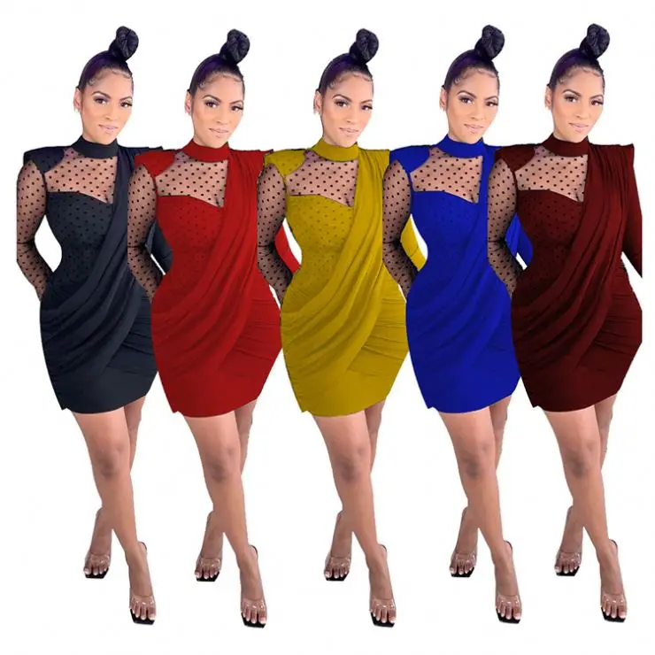 Hot Selling Fashion Womens Winter Clothing 2020 New Trend Sexy Mesh Dresses Women Lady Elegant Casual Dresses
Hot Selling Fashion Womens Winter Clothing 2020 New Trend Sexy Mesh Dresses Women Lady Elegant Casual Dresses