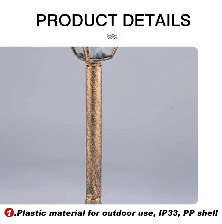 Custom Hot Sale Outdoor Lighting Waterproof Energy Saving Pillar Lights