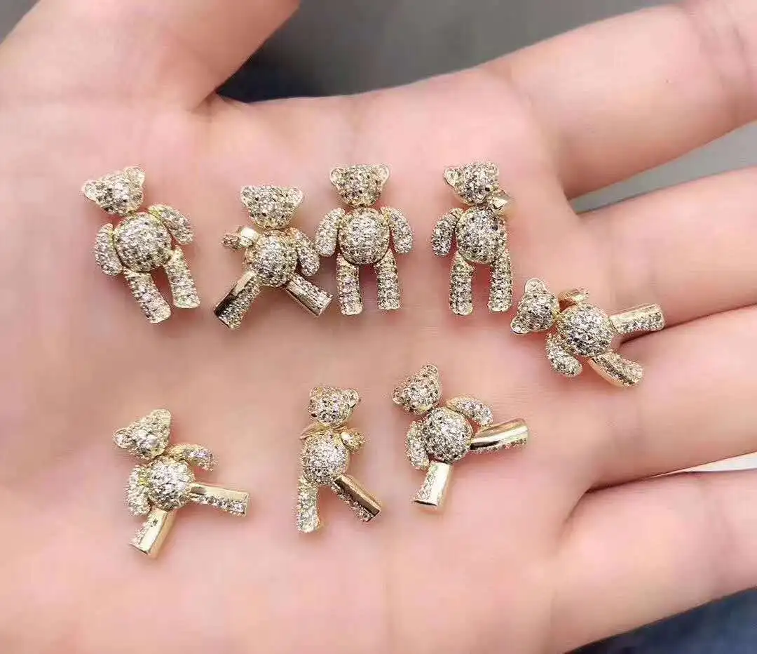 Wholesale ins impressival popular cute bear 360 rotate alloy zircon 3d nail charms for nail spa nail art decorations, 2 colors
Wholesale ins impressival popular cute bear 360 rotate alloy zircon 3d nail charms for nail spa nail art decorations, 2 colors
