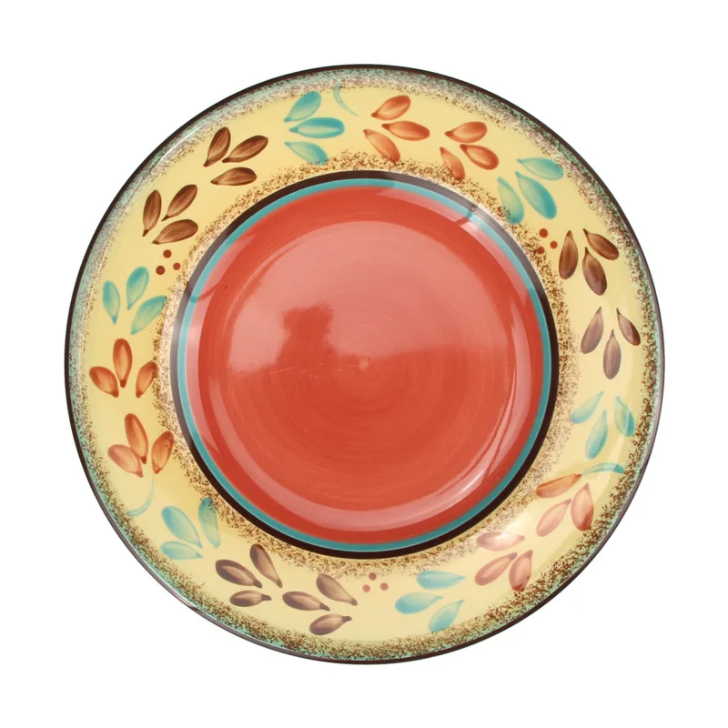 European American-Style Hand-Painted Ceramic Creative Round Western Dish Salad Plate Home Charger Plate Dish
European American-Style Hand-Painted Ceramic Creative Round Western Dish Salad Plate Home Charger Plate Dish