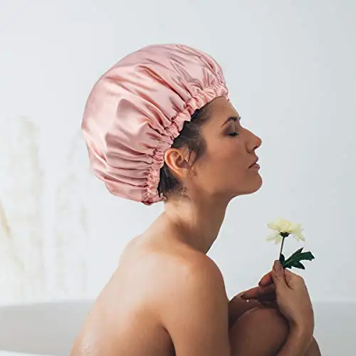 Custom Bath Accessories Dual Layer Satin Shower Cap Women Bath Cap Custom Reusable Waterproof Satin Shower Cap with Elastic, Light khaki. pink. grey or customized
Custom Bath Accessories Dual Layer Satin Shower Cap Women Bath Cap Custom Reusable Waterproof Satin Shower Cap with Elastic, Light khaki. pink. grey or customized