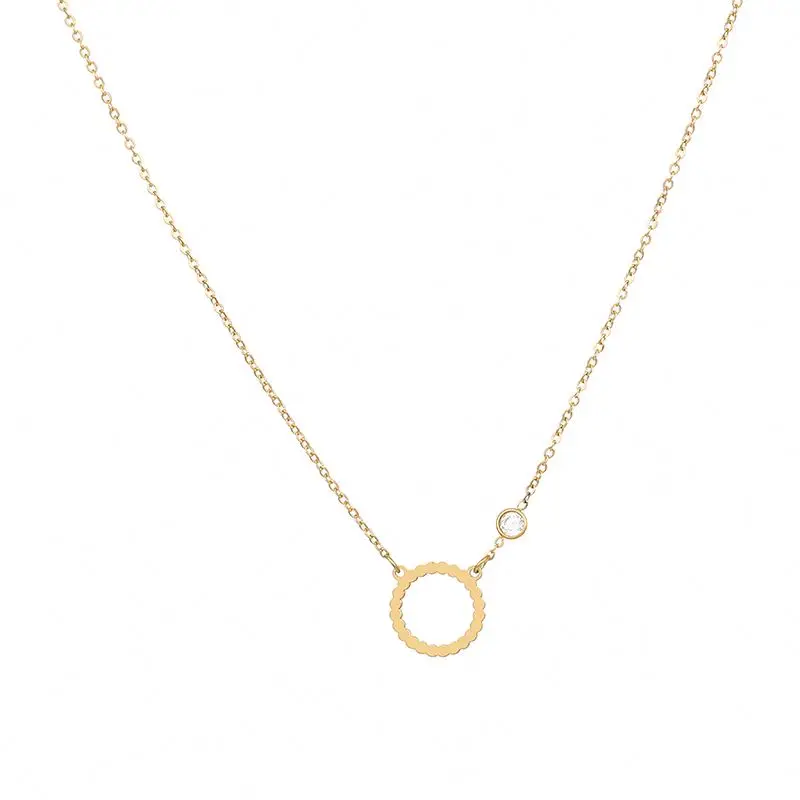 Simple Design Fshion Women's Jewelry Gold Plated Stainless Steel Round Pendant Necklace, Gold color
Simple Design Fshion Women's Jewelry Gold Plated Stainless Steel Round Pendant Necklace, Gold color