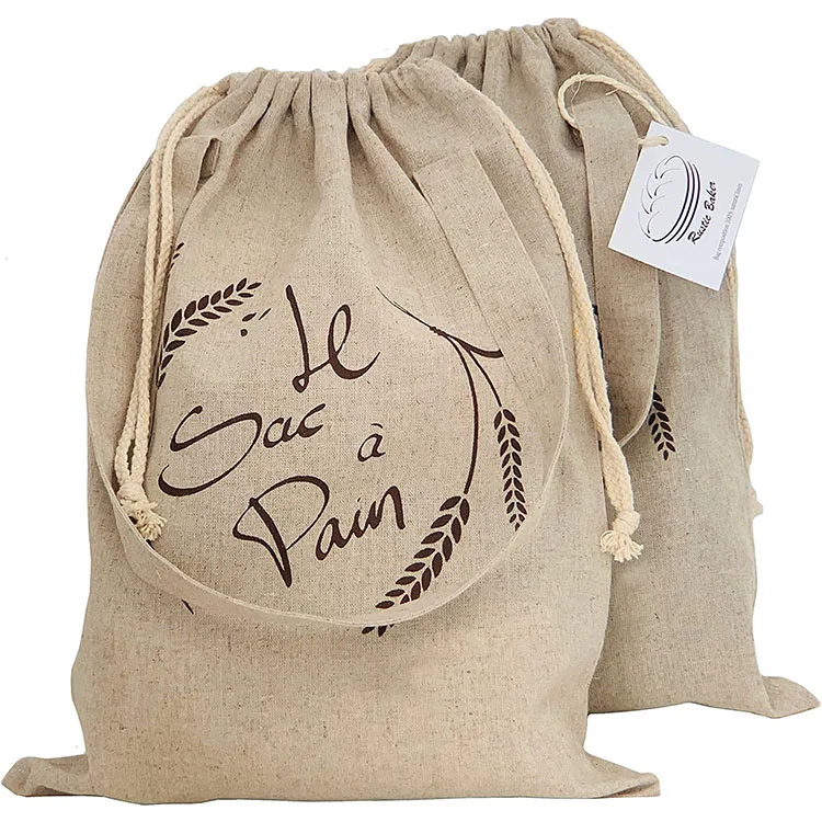 Wholesale custom printed logo small cotton linen reusable packaging bags for bread storage bag freezer
Wholesale custom printed logo small cotton linen reusable packaging bags for bread storage bag freezer