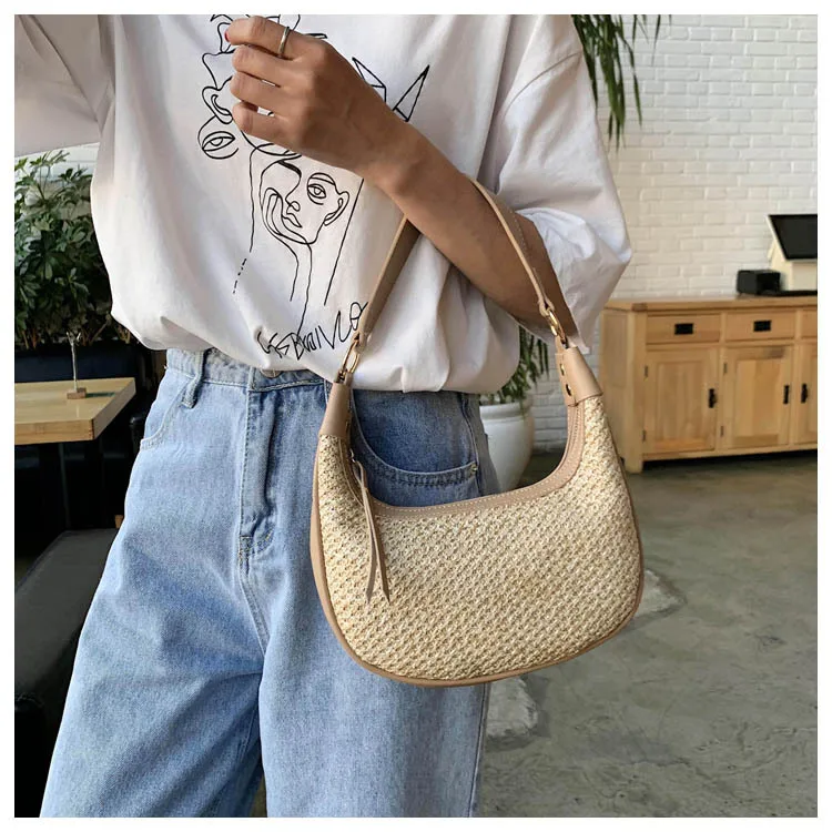MeeTee B-B051 Summer New Fashion Straw Woven OL Bag Ladies Underarm Bag Tide Shoulder Messenger Small Bag
MeeTee B-B051 Summer New Fashion Straw Woven OL Bag Ladies Underarm Bag Tide Shoulder Messenger Small Bag