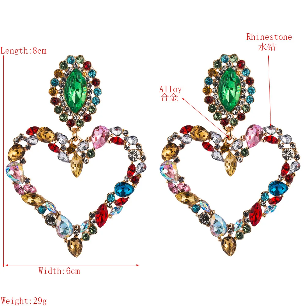 Alloy colorful rhinestone Heart-shaped earring stud women fashion heart earring, 5 color avaiable
Alloy colorful rhinestone Heart-shaped earring stud women fashion heart earring, 5 color avaiable