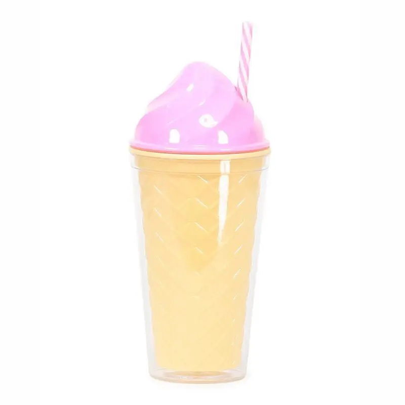 16 OZ creative ice cream cone tumbler with lid and straw bpa free cute student summer outdoor cold drink cup
16 OZ creative ice cream cone tumbler with lid and straw bpa free cute student summer outdoor cold drink cup