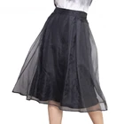 2020 Spring Summer Elegant Dark grey designer gauzy skirts for women girls