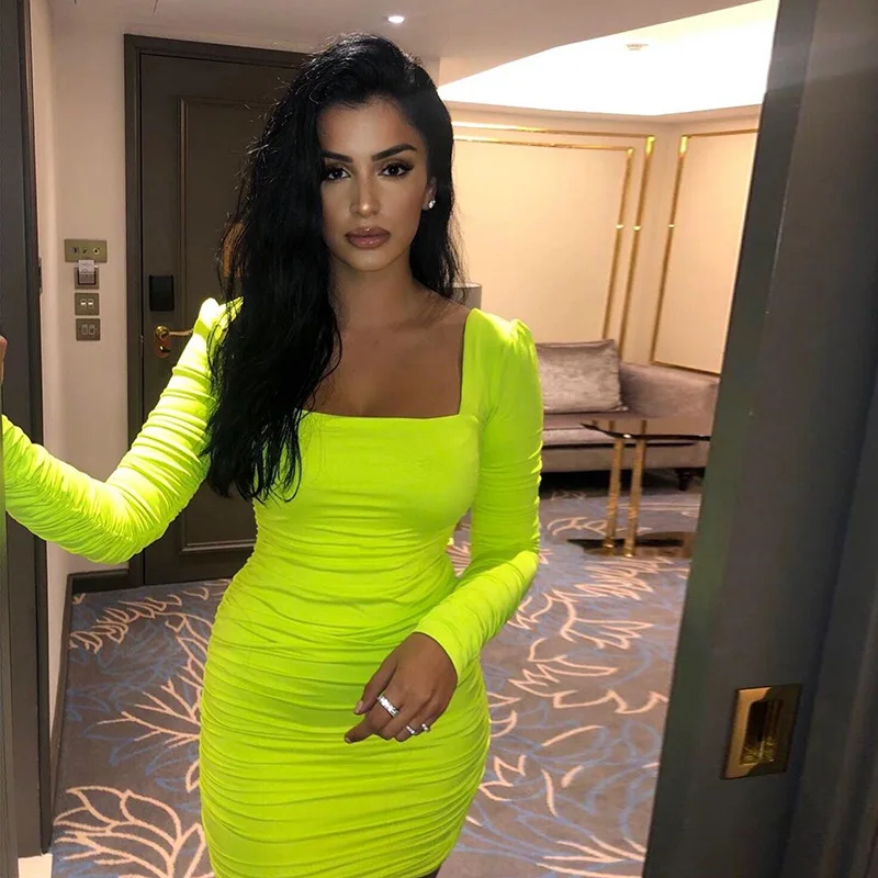 KQ-096 Fashion spring women long sleeve bodycon mini dresses solid color pencil dress girls party slim dress, As picture
KQ-096 Fashion spring women long sleeve bodycon mini dresses solid color pencil dress girls party slim dress, As picture