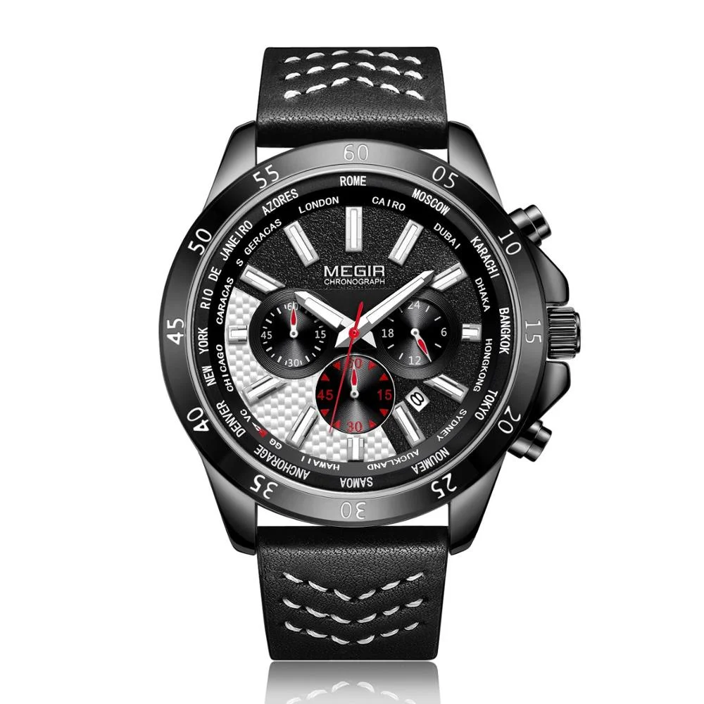 Megir 2103 Mens Military BRAND WATCH Chronograph Leather Sports Quartz Watch wrist watches for men
Megir 2103 Mens Military BRAND WATCH Chronograph Leather Sports Quartz Watch wrist watches for men