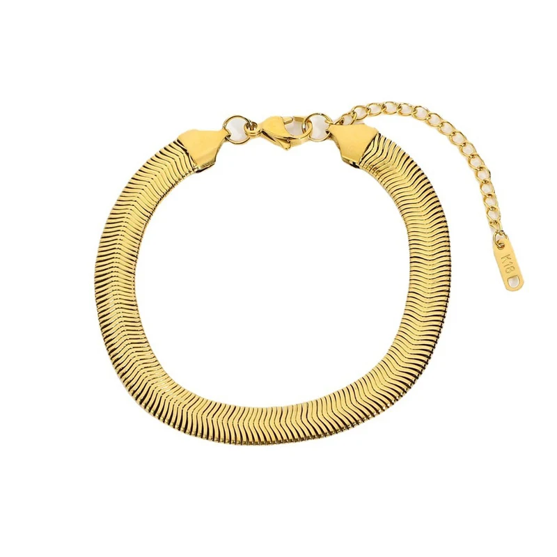 Hypoallergenic Jewelry Wholesale Stainless Steel Gold Plated 8mm Herringbone Snake Chain Bracelets for Women Jewelry
Hypoallergenic Jewelry Wholesale Stainless Steel Gold Plated 8mm Herringbone Snake Chain Bracelets for Women Jewelry