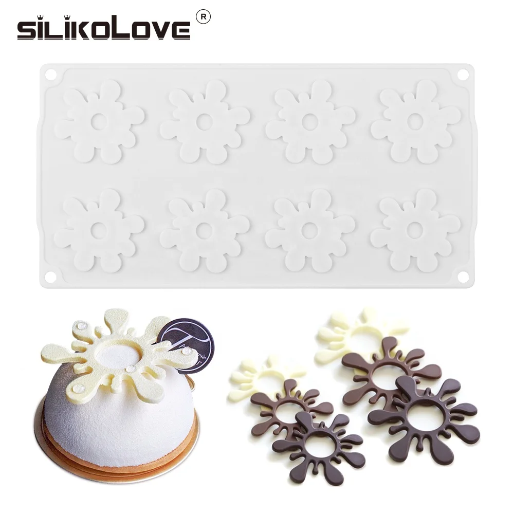 SILIKOLOVE 8 cavities flower shape form silicone chocolate flakes chip mold for cake decoration
SILIKOLOVE 8 cavities flower shape form silicone chocolate flakes chip mold for cake decoration