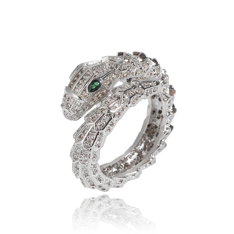 Animal Jewelry CZ diamond Ring Snake shaped engagement rings silver plated fashion ring for women, Silver color
Animal Jewelry CZ diamond Ring Snake shaped engagement rings silver plated fashion ring for women, Silver color