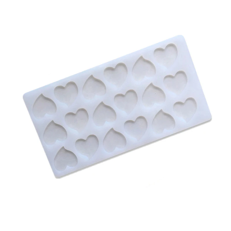 815 silicone mold at cake decoration parts, silicone chocolate mold, 18 cavity heart shape, White
815 silicone mold at cake decoration parts, silicone chocolate mold, 18 cavity heart shape, White