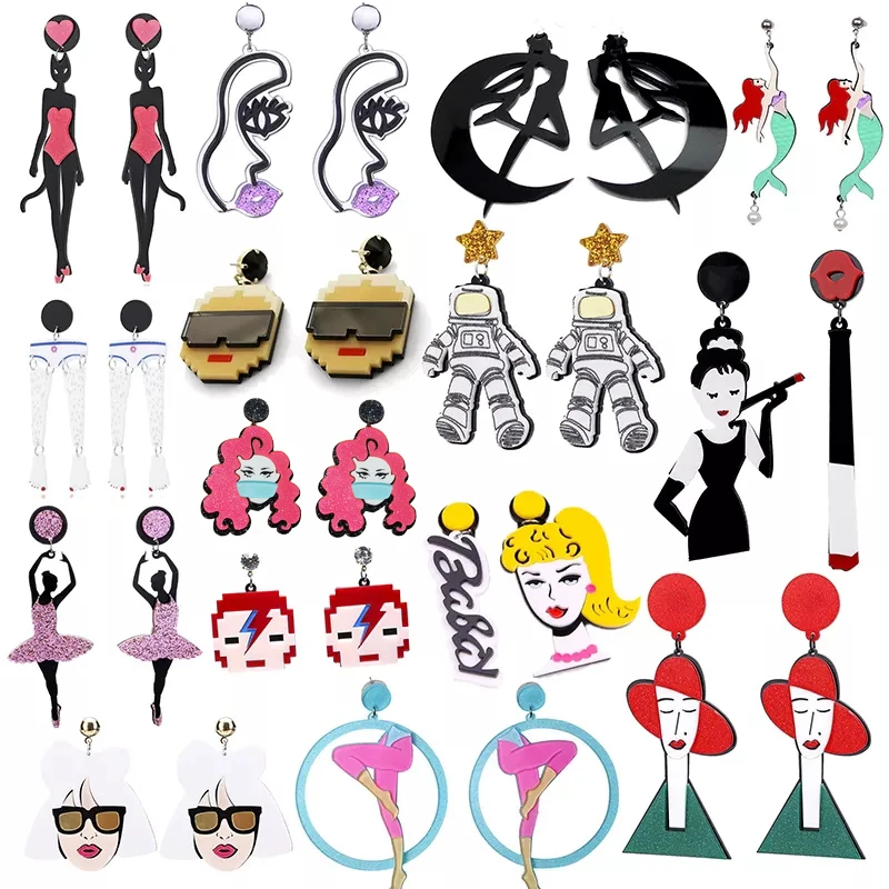 New Arrival Acrylic Hip Hop Cute Sweet Funny Dangle Stud Earrings Handmade Earrings for Women, As picture
New Arrival Acrylic Hip Hop Cute Sweet Funny Dangle Stud Earrings Handmade Earrings for Women, As picture