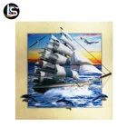 Customized Beautiful Boat And Ship 5d Lenticular Picture And 3d Printing Poster
