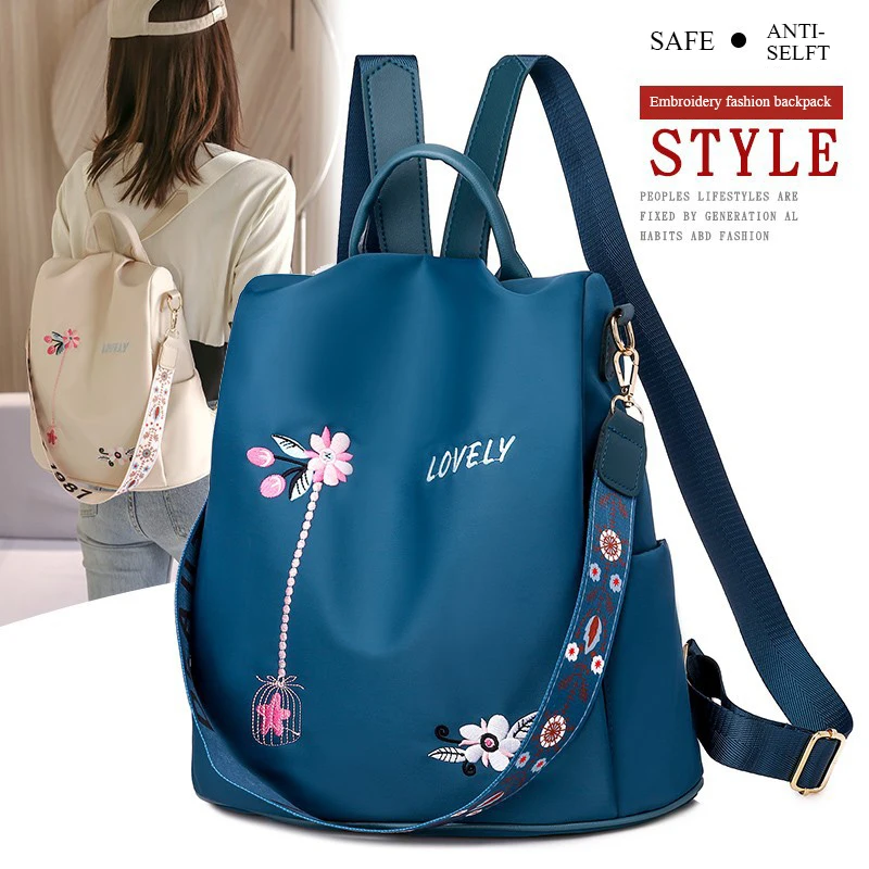 New Model Fashion Chinese Style Embroidery Women Oxford Waterproof School Backpack Large Capacity Ladies Travel Shoulder Bags, Black,blue,light kahki
New Model Fashion Chinese Style Embroidery Women Oxford Waterproof School Backpack Large Capacity Ladies Travel Shoulder Bags, Black,blue,light kahki