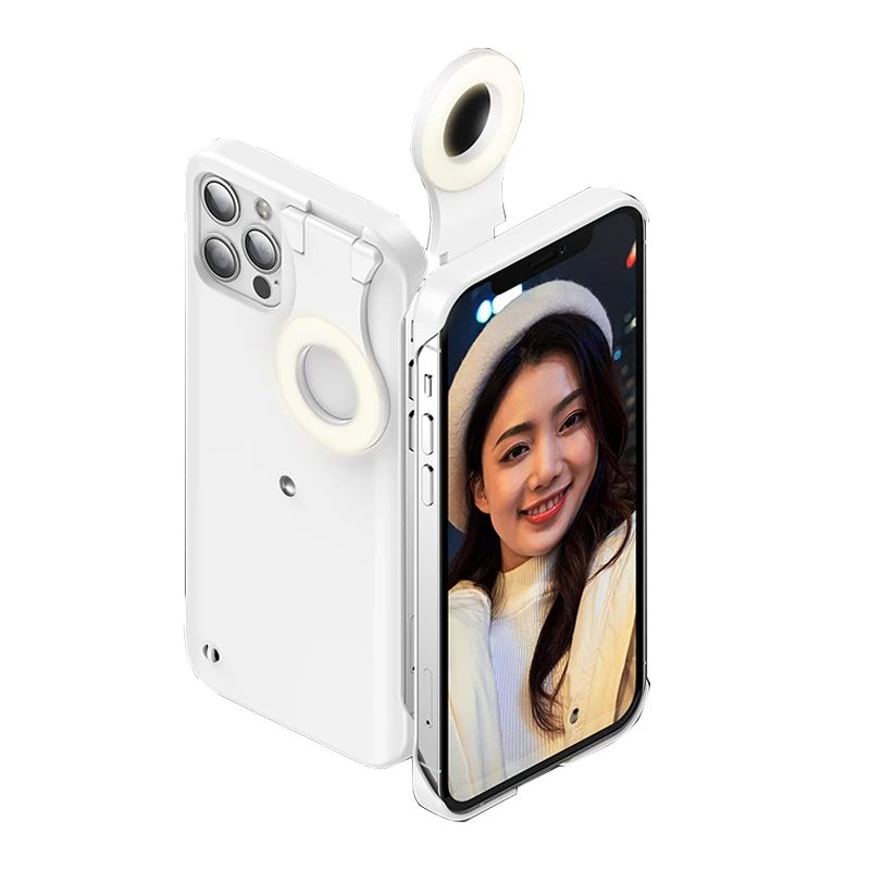 Factory wholesale new design luminous ring led selfie fill in light cell Phone Case cover pro max mini For iphone Samsung huawei
Factory wholesale new design luminous ring led selfie fill in light cell Phone Case cover pro max mini For iphone Samsung huawei
