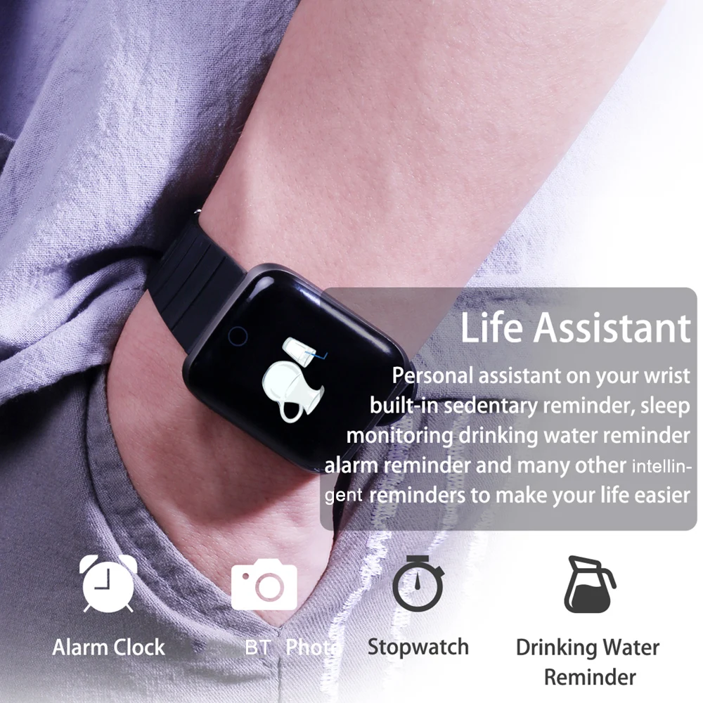 New Smart Watch 116 PRO BT Color Screen Sport Fitness Tracker Heart Rate Sleep Monitor Call Reminder IP67 Waterproof Smartwatch
New Smart Watch 116 PRO BT Color Screen Sport Fitness Tracker Heart Rate Sleep Monitor Call Reminder IP67 Waterproof Smartwatch