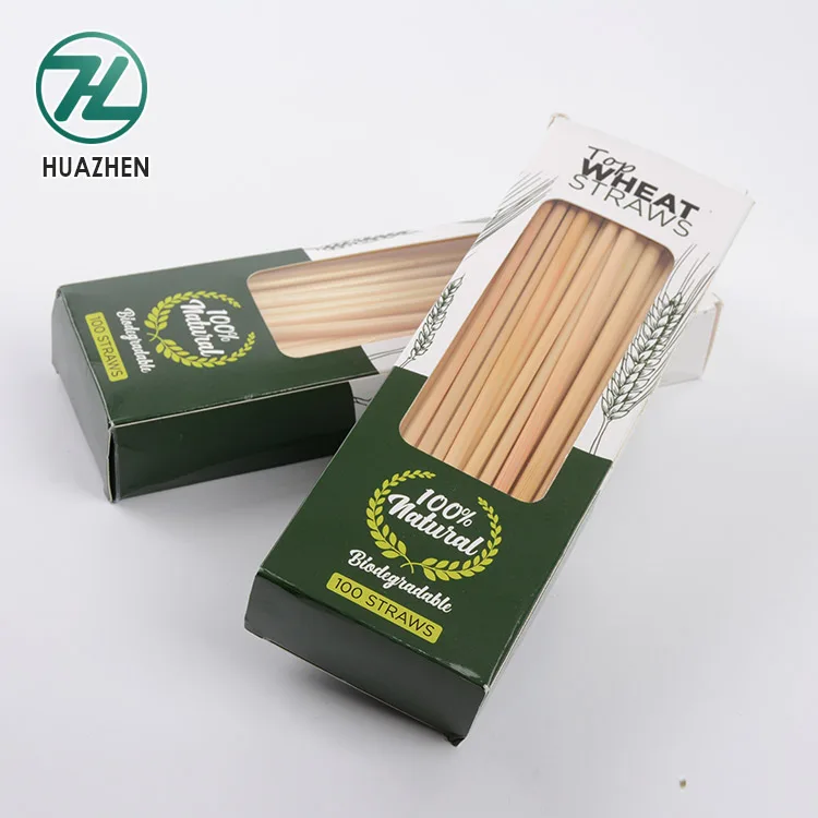 

100% Biodegradable Eco-friendly Natural Wheat Grass Drinking Straw Organic Custom Straw With Wholesale Price, Wheat-colored