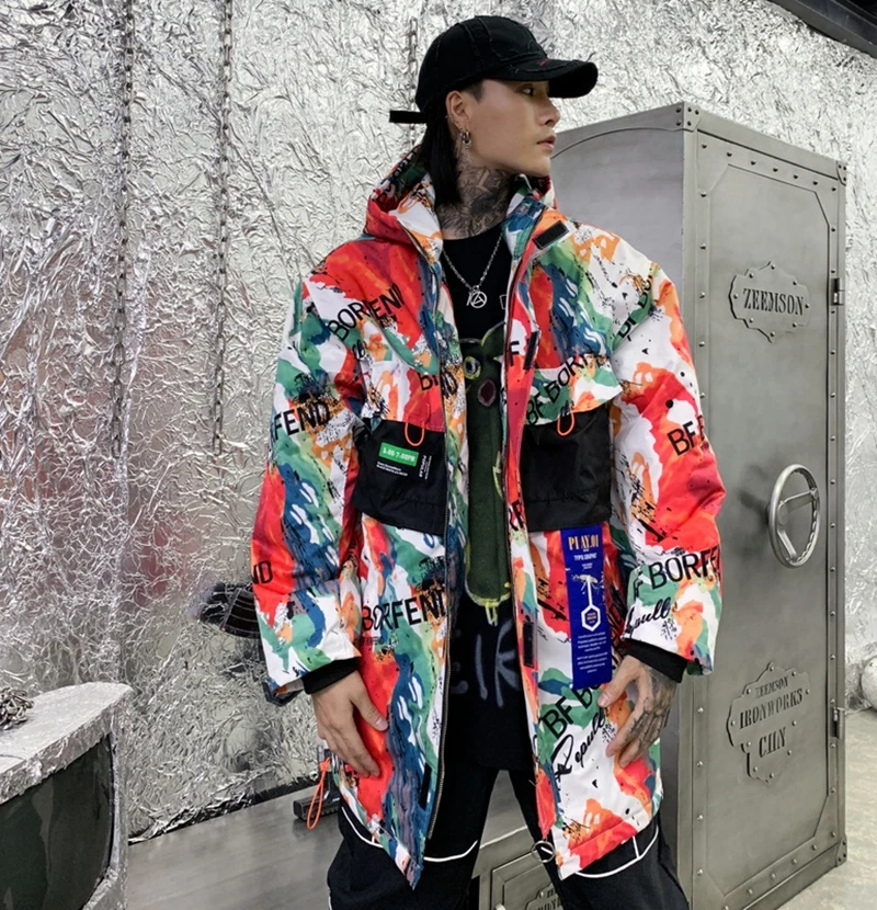 Wholesale Fashion Colour Ink Splashing Long Trench Coat For Men Hip Hop Winter Coats Korean Fashion Trench Coat, As picture show
Wholesale Fashion Colour Ink Splashing Long Trench Coat For Men Hip Hop Winter Coats Korean Fashion Trench Coat, As picture show