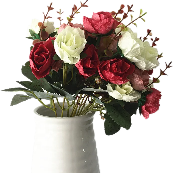 2019 home decor wedding decoration Artificial Silk Rose Flower Bouquet, Red with pink,white
2019 home decor wedding decoration Artificial Silk Rose Flower Bouquet, Red with pink,white