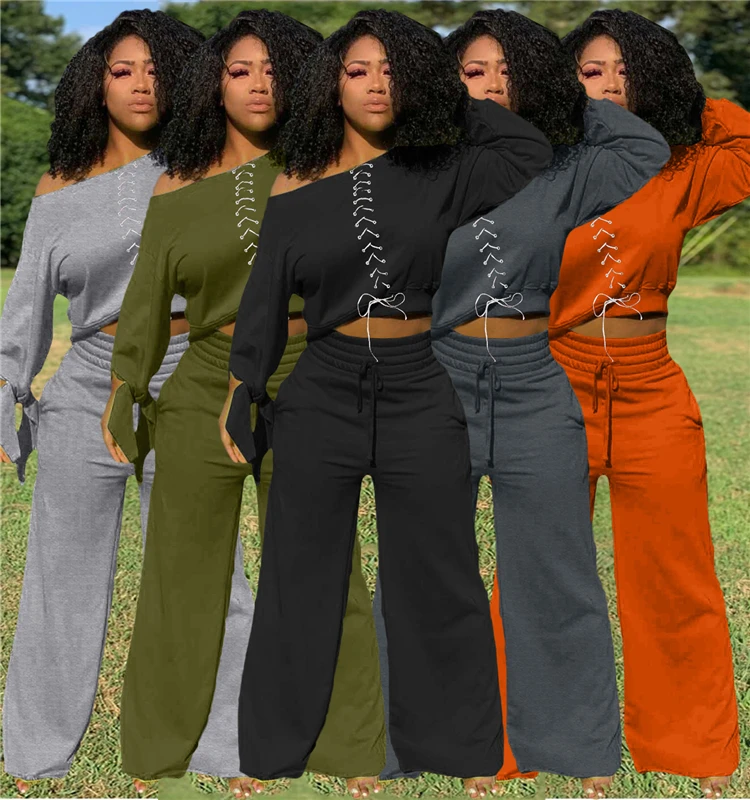 Customized LOGO plus size women's casual two-piece long-sleeved top and wide-leg pants suit TK6123
Customized LOGO plus size women's casual two-piece long-sleeved top and wide-leg pants suit TK6123