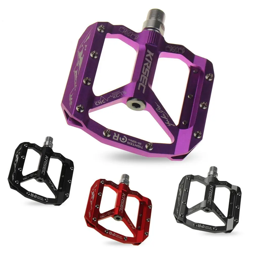 KRSEC 1 Pair Bike Pedals Ultralight Aluminum Alloy CNC Mtb Mountain Bicycle Pedals Purple/Black/Red/Titanium, Black, red, purple ,silver
KRSEC 1 Pair Bike Pedals Ultralight Aluminum Alloy CNC Mtb Mountain Bicycle Pedals Purple/Black/Red/Titanium, Black, red, purple ,silver