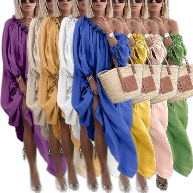 KaiChen 2021 Fall Fashion Summer Vintage Plus Size Women Clothing Shirt Autumn Lady Dresses Boho Maxi Dress, 6 color 
KaiChen 2021 Fall Fashion Summer Vintage Plus Size Women Clothing Shirt Autumn Lady Dresses Boho Maxi Dress, 6 color