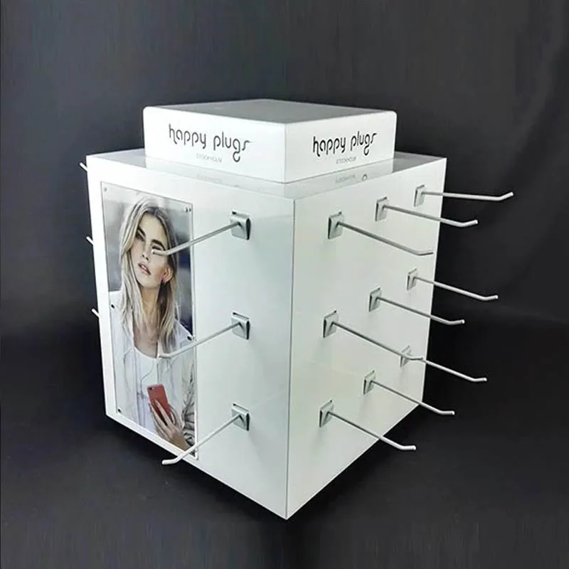 Acrylic counter earphone eyelash display stand card display promotional gifts display