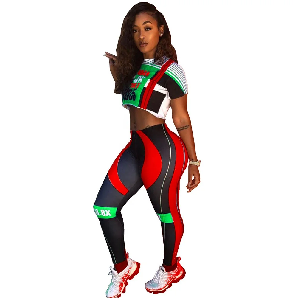 Women's 2020 Summer fashion O-neck Short Sleeve Crop Tops and Jogging Pants Leggings 2pc Sets Yoga Outfit Two Piece Set
Women's 2020 Summer fashion O-neck Short Sleeve Crop Tops and Jogging Pants Leggings 2pc Sets Yoga Outfit Two Piece Set