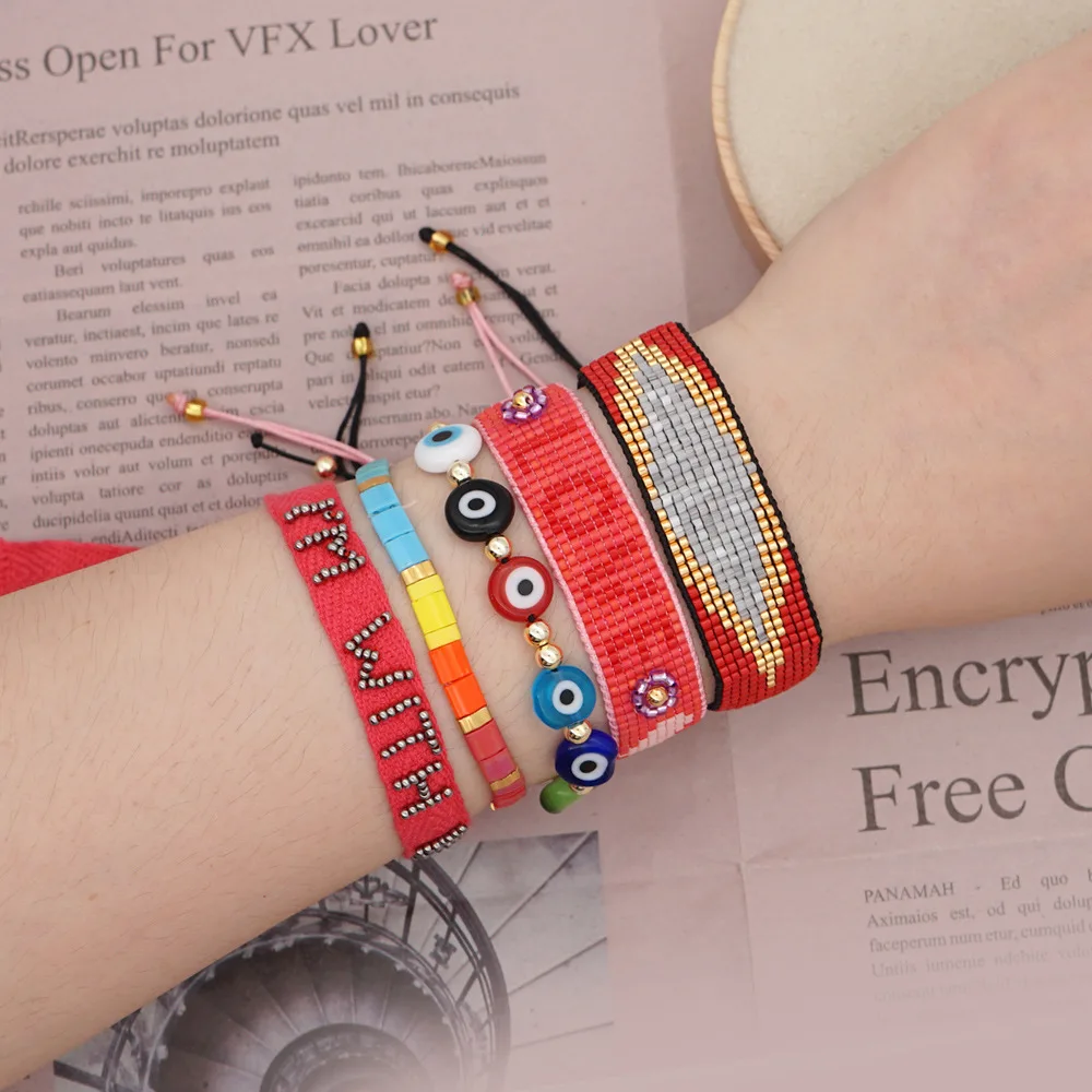 2020 New Weave Miyuki Bracelet Handmade Bohemian Alphabet Seed Beads Bracelet Set Jewelry for Girl Women, Multi
2020 New Weave Miyuki Bracelet Handmade Bohemian Alphabet Seed Beads Bracelet Set Jewelry for Girl Women, Multi