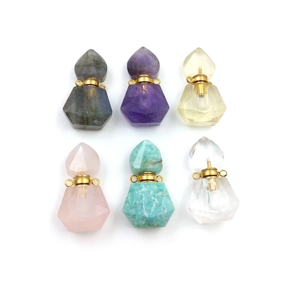 Wholesale Tiny Stainless Steel Perfume Bottle Pendant Choker Natural Quartz Essential Oil Crystal Jewelry for Design Necklace, Multi
Wholesale Tiny Stainless Steel Perfume Bottle Pendant Choker Natural Quartz Essential Oil Crystal Jewelry for Design Necklace, Multi