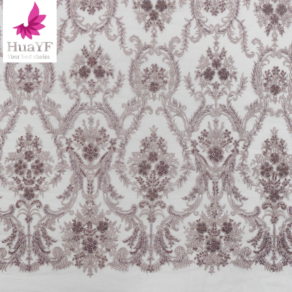 New gorgeous french heavy handmade 3d beaded lace with pearls pink embroidery tulle bridal wedding dress fabric HY1263-6, As picture
New gorgeous french heavy handmade 3d beaded lace with pearls pink embroidery tulle bridal wedding dress fabric HY1263-6, As picture