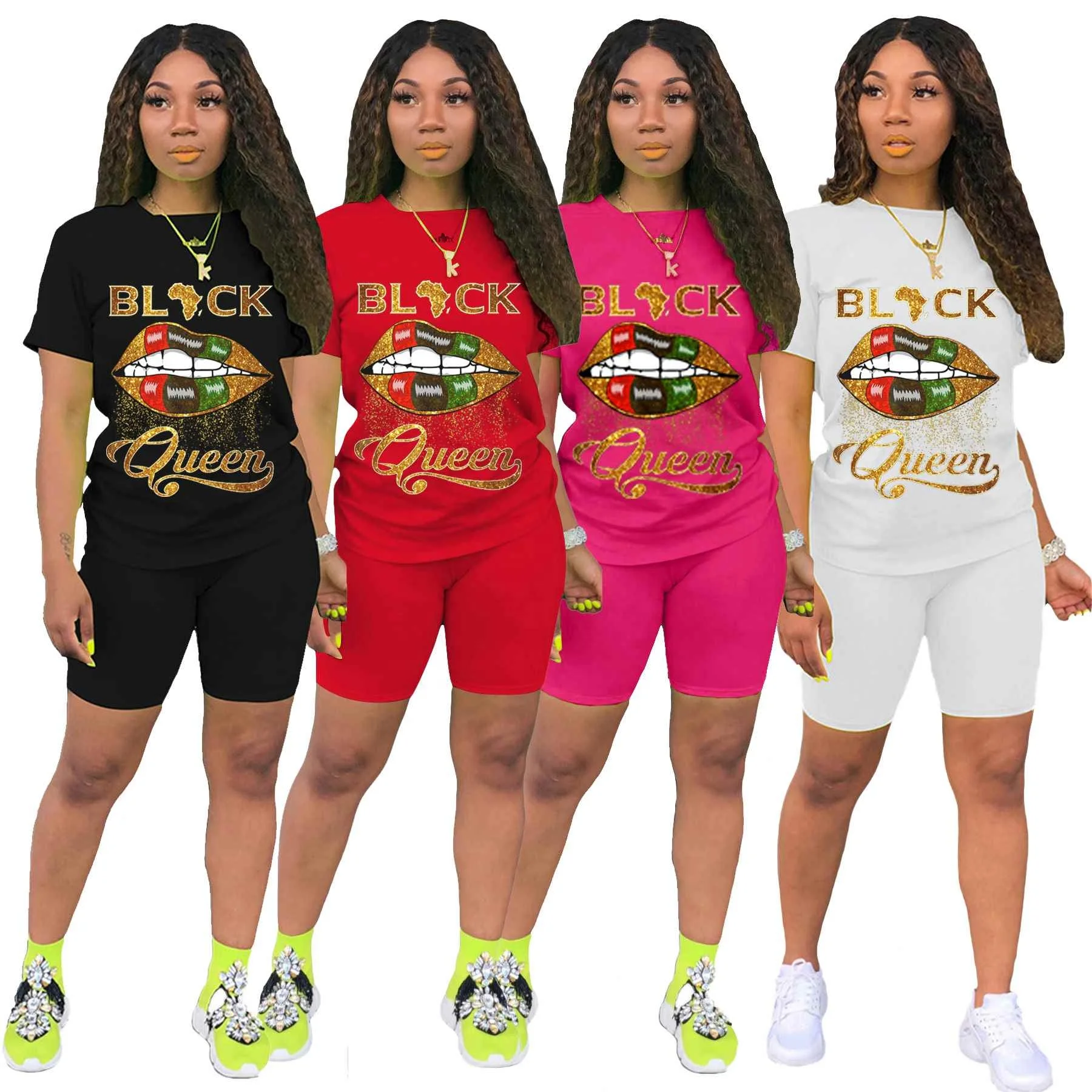"BLACK QUEEN" mouth print 4 color 2 piece set outfit women two pieces short sets women two piece
"BLACK QUEEN" mouth print 4 color 2 piece set outfit women two pieces short sets women two piece