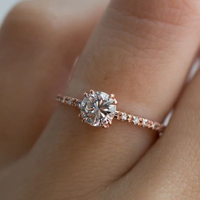 New Engagement Rings Classic Cubic Zirconia Ring Female Wedding Band Rose Gold Rings for Women Jewelry bagues pour femme
New Engagement Rings Classic Cubic Zirconia Ring Female Wedding Band Rose Gold Rings for Women Jewelry bagues pour femme